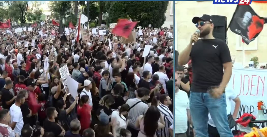 “O plak i ligë, ne jemi rinia”/ Protestuesi mesazh të ashpër Ramës: Mos e detyro turmën të humbasë kontrollin! Rojet e tua do të të sjellin vetë zvarrë këtu!