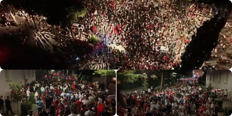 LIVE  Tirana  vlon  nga protestuesit  Shqiptarët në shesh  kërkohet largimi i Ramës  Revolucion  Shqipëri e Re 