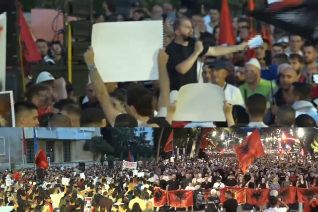 “Piktori që shkarraviti Shqipërinë”/ Shqiptarët kërkojnë dorëheqjen e Ramës, tubim madhështor në Bulevard! Protestuesit: Largohu sa më parë