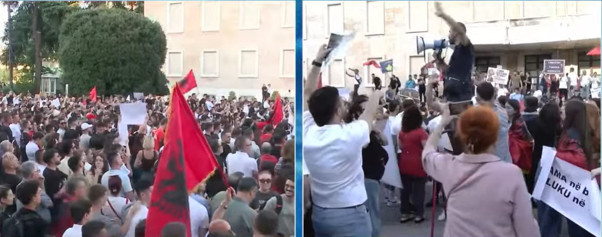 “Jo provokime”! Çfarë po ndodh në protestë? Qytetarët i afrohen derës së Kryeministrisë (VIDEO)