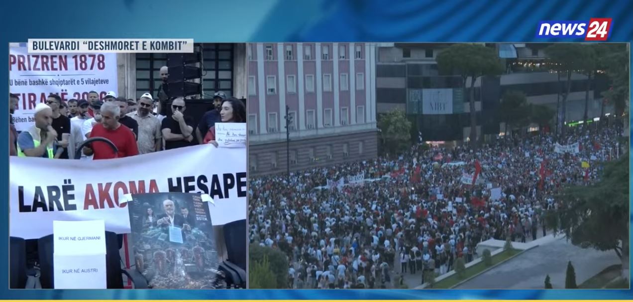 LIVE  Revolta kundër Ramës   Të çlirojmë Mëmëdheun   protestuesi  Mbi 100 mijë shqiptarë të Amerikës  janë të gatshëm të    