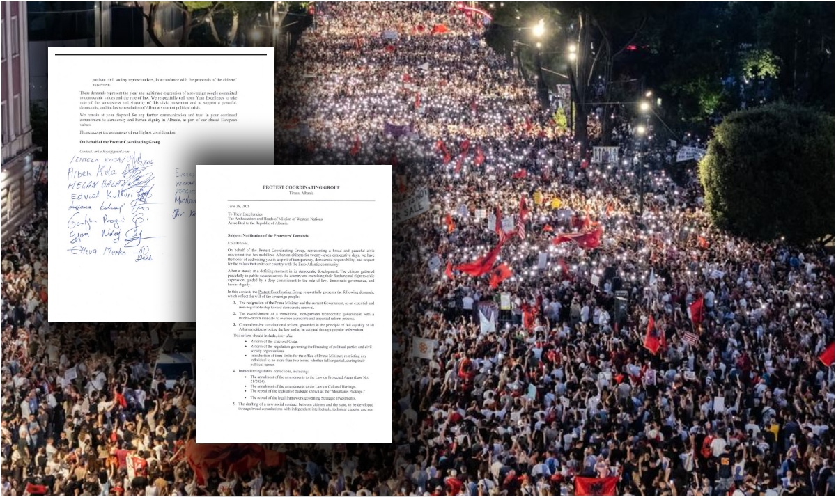 Protesta masive kundër qeverisë  thirrja për ambasadorët perëndimorë  5 kërkesa të panegociueshme për Ramën 