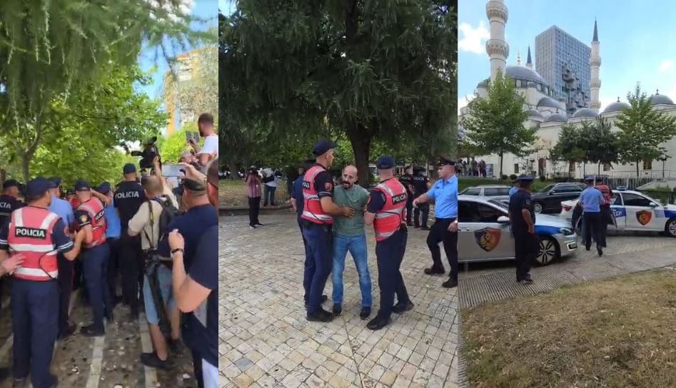 Vijojnë tensionet para Kuvendit  Protestuesit hedhin vezë drejt makinës së Braçes  përplasje me efektivët  Nis marshimi drejt    