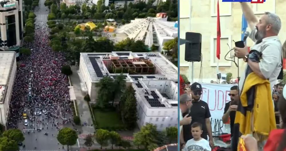 “Onkologjiku është një Aushvic”/ Fjalimi rrëqethës i protestuesit që vuan nga kanceri: Kjo godinë e ndyrë duhet shembur, këtu ka vetëm hajdutëri!