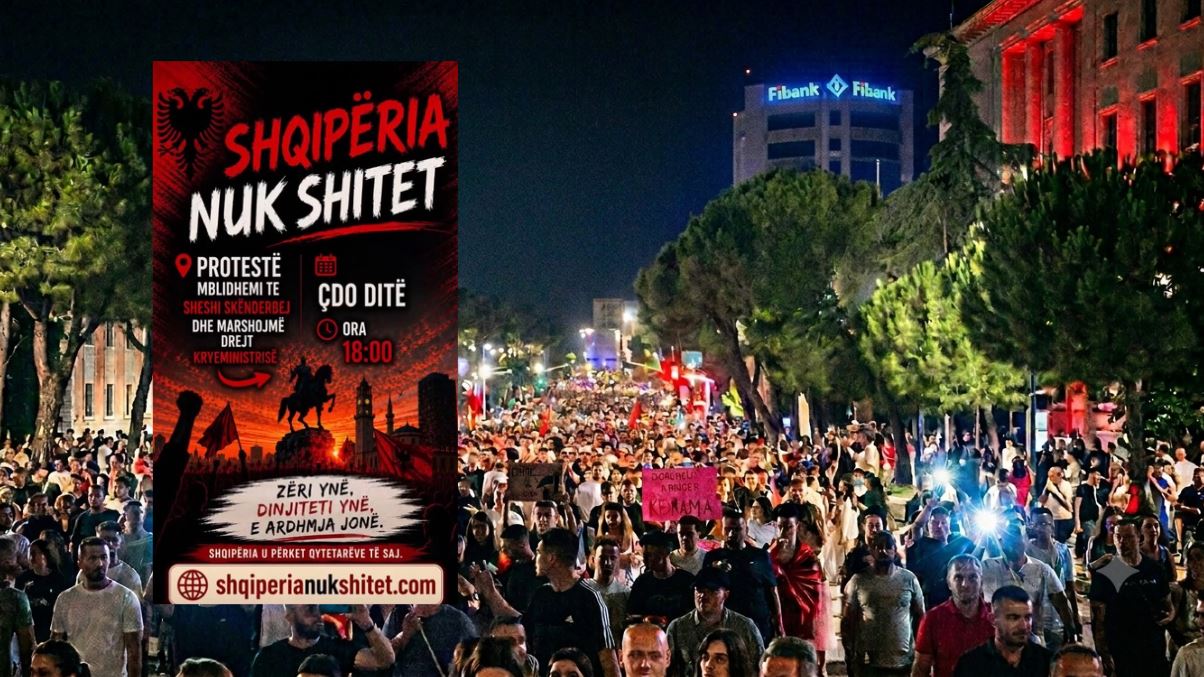  Zëri ynë  dinjiteti ynë  e ardhmja jonë   Mijëra qytetarë kërkojnë dorëheqjen e Ramës  sot protesta e 13  Shqipëria nuk shite   