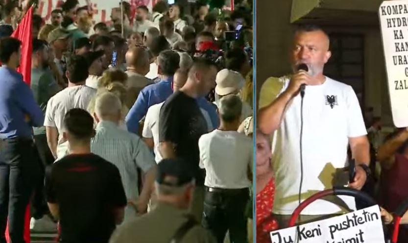 Rama bëj gati pizhamet  të pret burgu    Protestuesi lexon deklaratën e fortë të Ligës Qytetare Shqiptaro Amerikane  Jemi në    