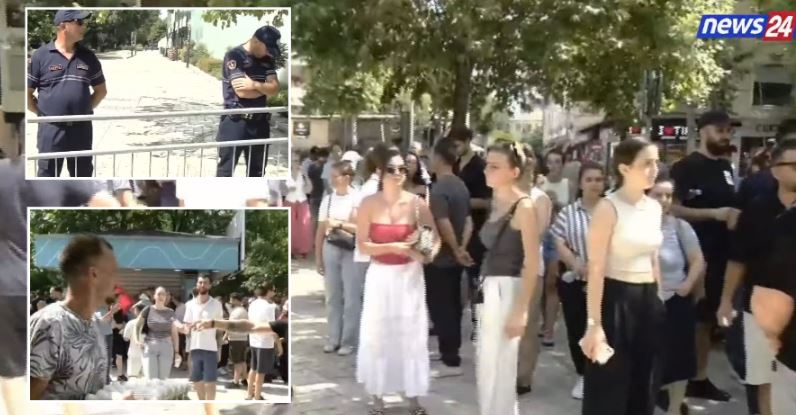  Rama jepe dorëheqjen   Qytetarët të  armatosur  me vezë  gardh policor dhe autobotë me ujë  çfarë po ndodh në protestën para    