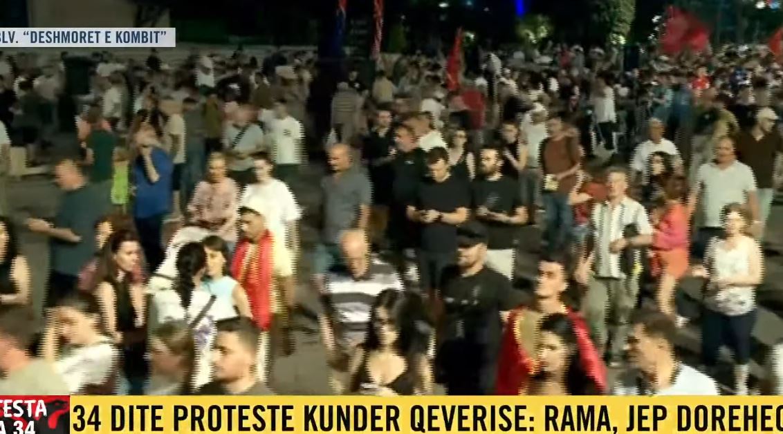 34 ditë Revoltë  Nis marshimi në rrugët e Tiranës  protestuesit i drejtohen komisariatit nr 3  Marshojmë për çunat  Lirojini 