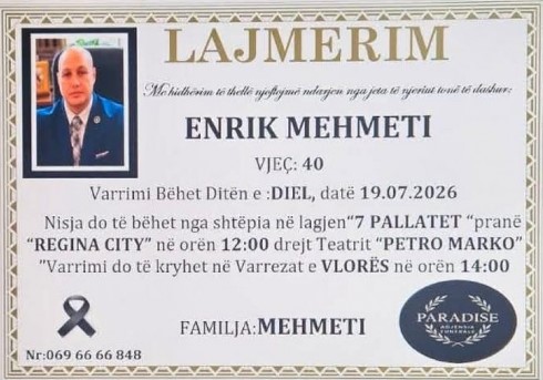 Enrik Mehmeti Njoftimi