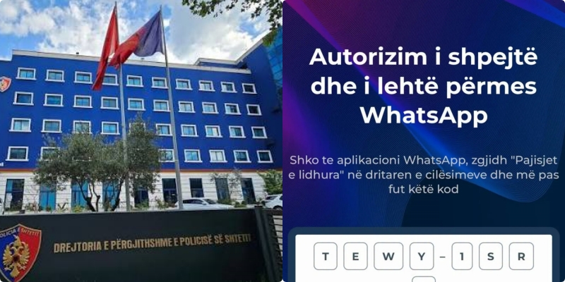 Skema mashtrimi për marrjen e llogarive të WhatsApp  policia thirrje qytetarëve  Mbroni të dhënat tuaja  mos klikoni linke të    
