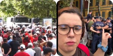 Policia Protestee