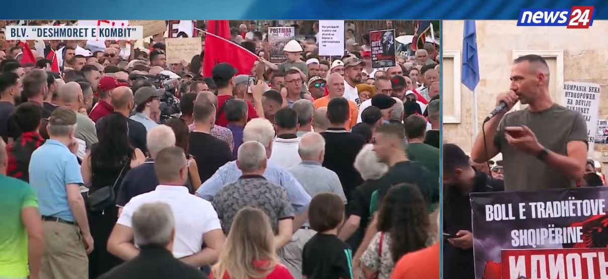  Biri i Hamzait  nuk mund ta frikësojë popullin  Shqipëria nuk do tëpranojë kurrë rikthimin e diktatit   Protestuesi  Rama ka    