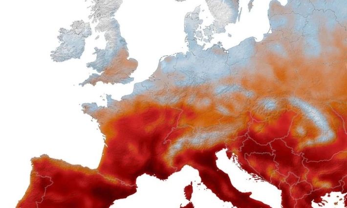 Digjet Europa, temperatura mbi 40°C! Videoja e NASA që tregon valën e të nxehtit