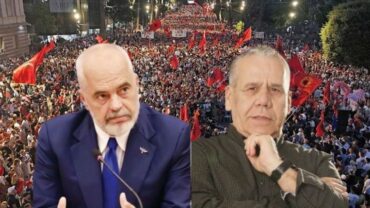 Edi Rama Kim Mehmeti Protesta