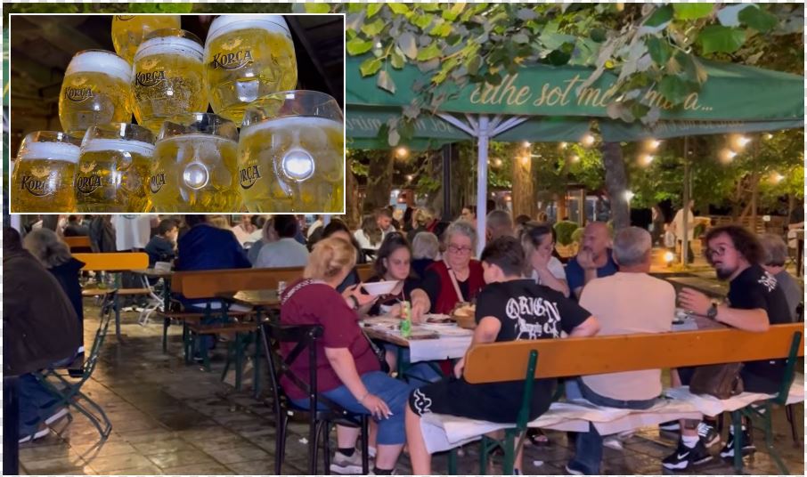 As shiu s i ndali  Shtëpia e Birrës Korça mbushet me vizitorë  festa vijon mes birrës  traditës dhe muzikës live