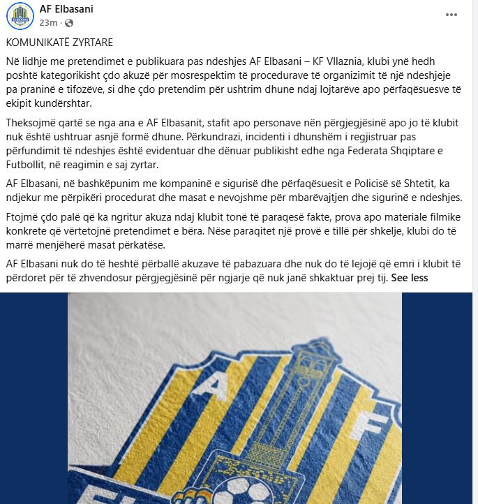 Njoftimi Elbasani