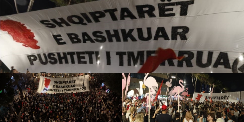 Protesta kundër qeverisë në ditën e 64 radhazi  Lëvizja qytetare nuk ndalet  shqiptarët kërkojnë dorëheqjen e panegociueshme t   