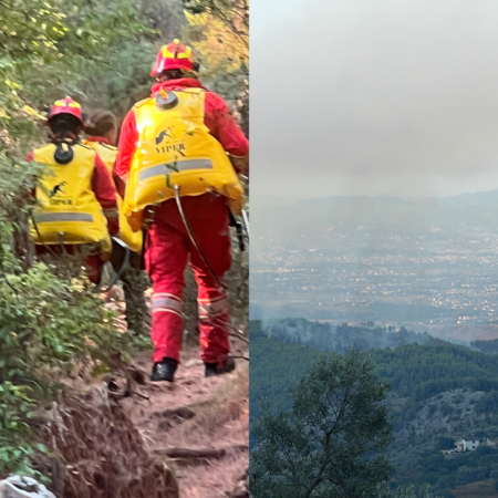 Zjarri në Krujë, ndërhyrje nga toka dhe ajri për shuarjen e flakëve