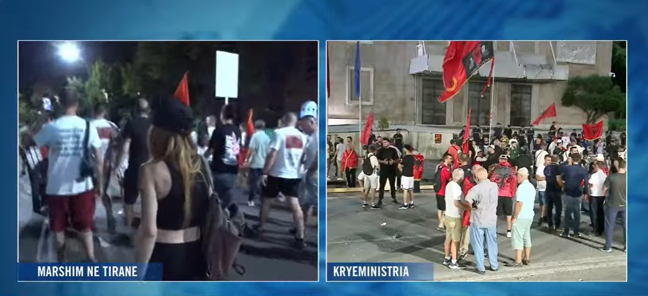 🔴live-kryeministria-e-rrethuar-rruget-pushtohen-nga-protestuesit-diaspora-merr-ne-dore-tiranen