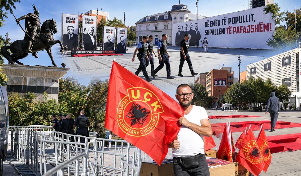 Në pritje të protestës madhështore për UÇK në  Prishtina vishet kuq e zi