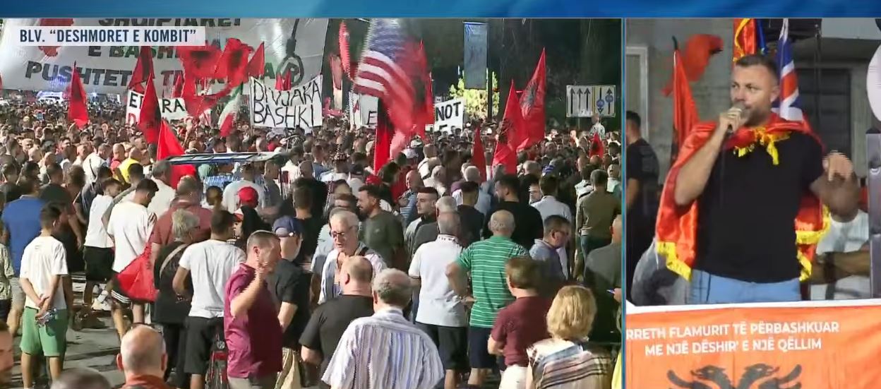 Diaspora nuk ia fal krimet Ramës   Protestuesi nga Roma  Nuk do lejojmë hajdutët të bëjnë pazare me shqiptarët
