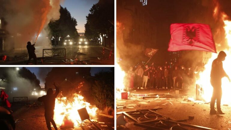 2026 10 13 Protesta Te Ministria E Arsimit Degjeneron Ne Dhune Arrestime Dhe Te Lenduar Ne Tirane