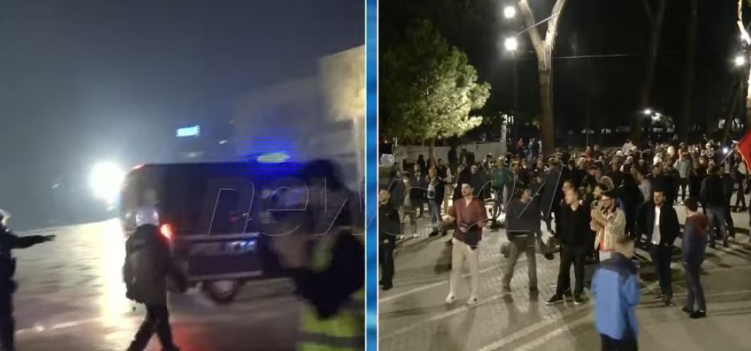 Foto nga burimi: Policia rrethon Sheshin “Skënderbej”, dhjetëra efektivë në terren! Protestuesit nuk bëjnë pas, grupohen masivisht në bulevard