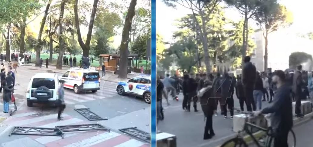 Tensionet vijojnë me intensitet në Tiranë! Një pjesë e konsiderueshme e protestuesve pozicionohen para Kryeministrisë
