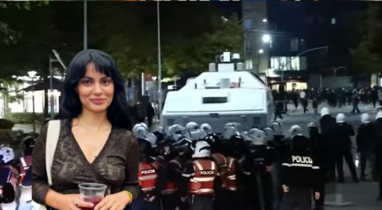 Anjeza Shahini Protesta