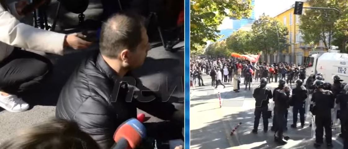Rama i akuzoi se fshehin fytyrën  i riu i pamaskuar para Ministrisë së Arsimit prek me fjalët  Na dogjën rininë  Ky vend nuk k   