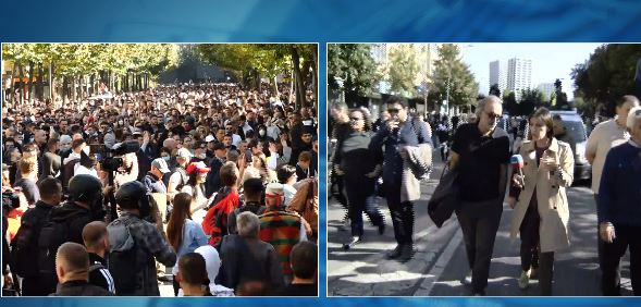 Ergys Mërtiri nga protesta  Rama nuk ka më me kë të dialogojë  popullin e ka në shesh  Të ikë  Dialogu  zgjedhjet e lira 