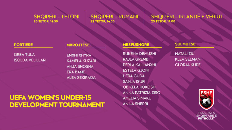 Lista E Kombetares U 15 Per Vajza Webtw
