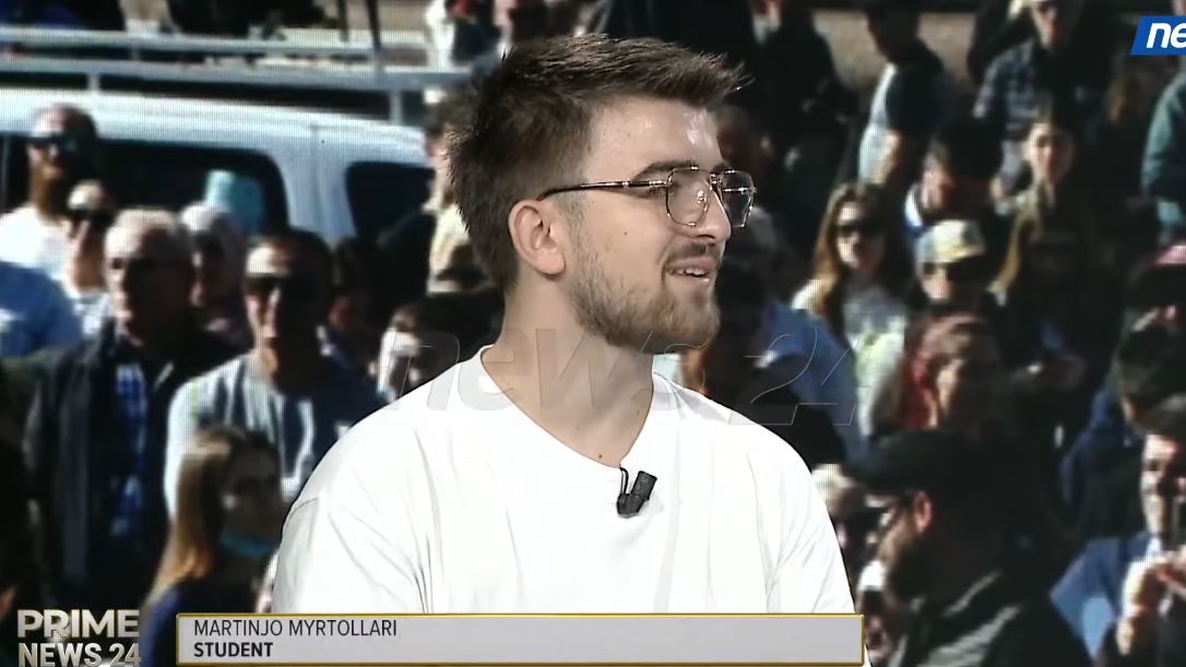 Foto nga burimi: “Kryeministri kërcënime si diktator”, studenti Myrtollari: Rama na tall e na përbuz. S’ka kompromis, duam dorëheqjen