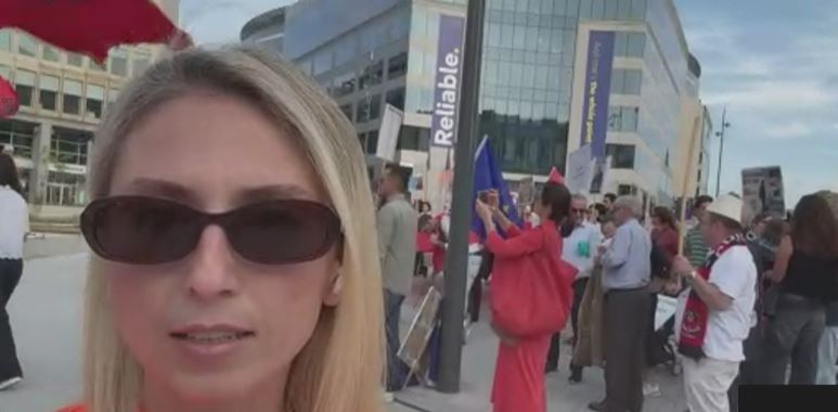 Diaspora protestë në Bruksel  aktivistja  Shqiptarët nuk ndalen deri në rrëzimin e Ramës