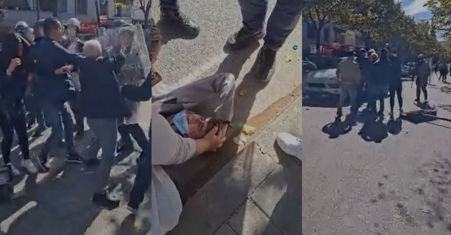Foto nga burimi: Tensione në protestën e Lezhës/ Adoleshenti dhunohet nga policia, përplas kokën në trotuar, qytetarët reagojnë ashpër ndaj efektivëve
