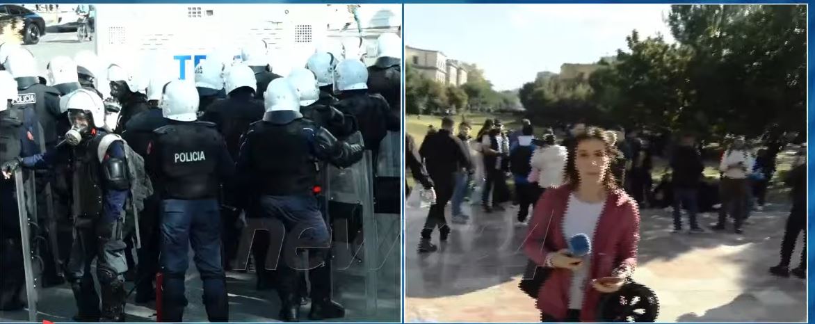 Foto nga burimi: VIDEO/ Pas ofensivës policore me gaz lotsjellës masiv, protestuesit drejt Kryeministrisë