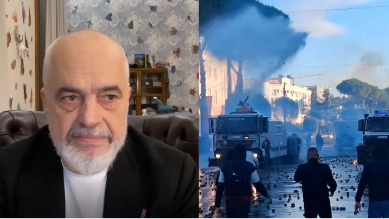 Foto nga burimi: Protestat masive kundër qeverisë në Tiranë, anulohet takimi i Ramës me kancelarin austriak