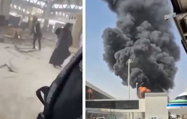 VIDEO  Pasagjerë të plagosur dhe dysheme të përgjakura  Pamje nga sulmi i rebelëve Huthi në aeroportin e Riadit